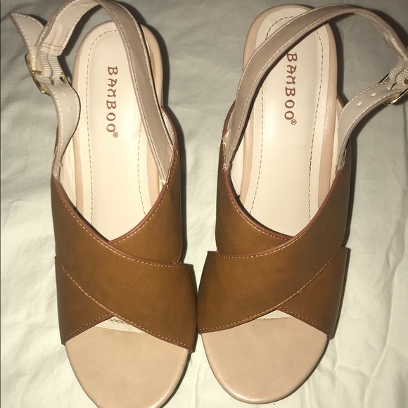 Bamboo brown wedges - Picture 4 of 7